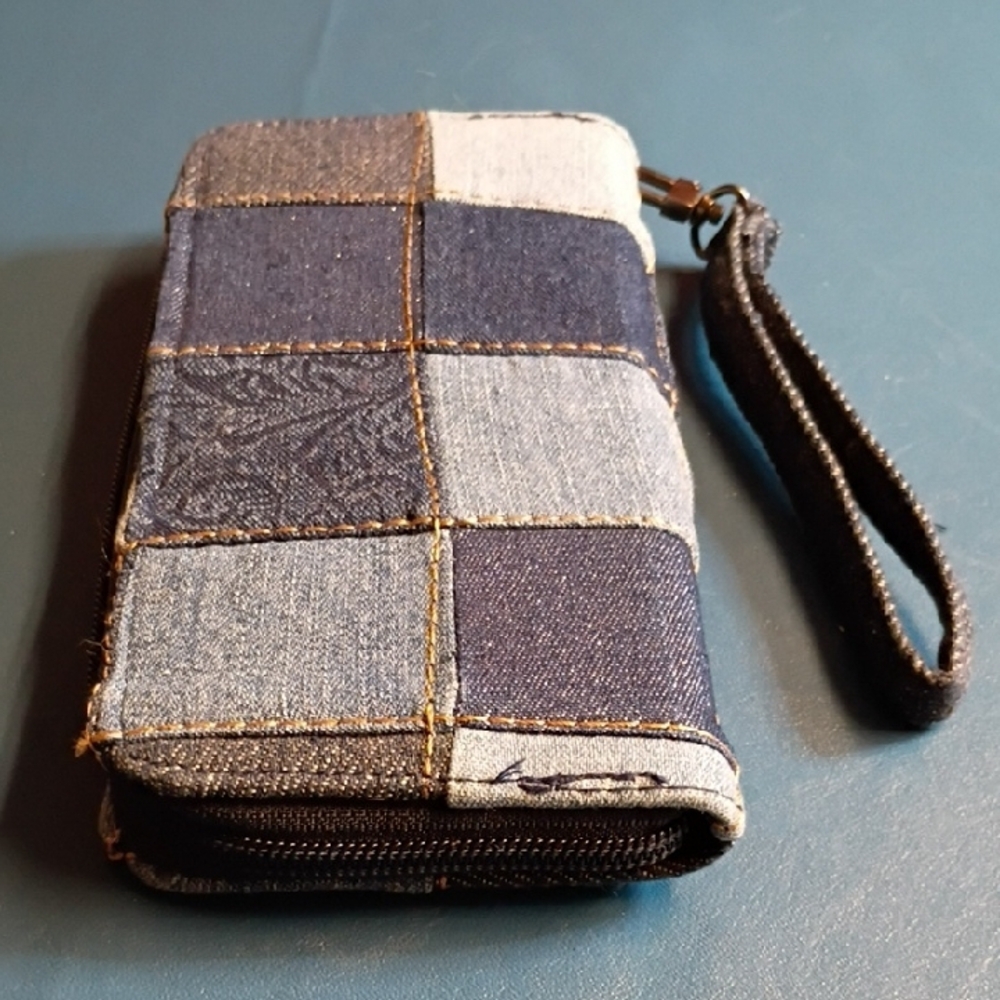 Patchwork Denim Wallet - image 4